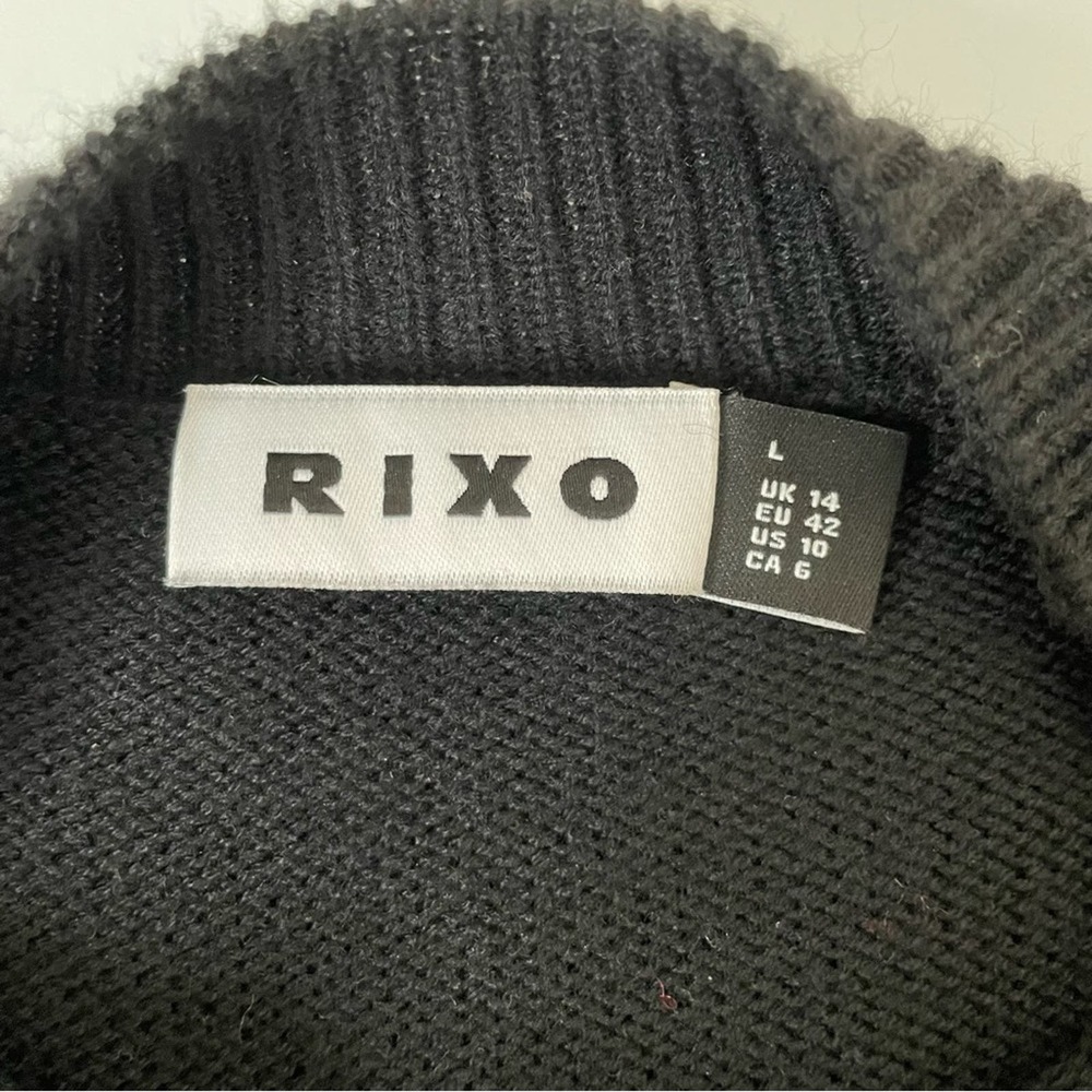 RIXO Nell Jumper Sweater Flower Wool Blend Large Cozy Grannycore - Picture 6 of 11